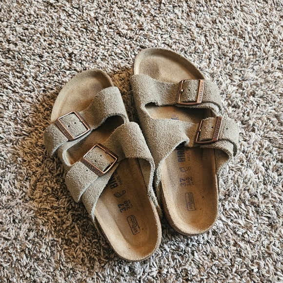 Birkenstock Suede Leather 37 size 6 Sandles Birks - Picture 2 of 5
